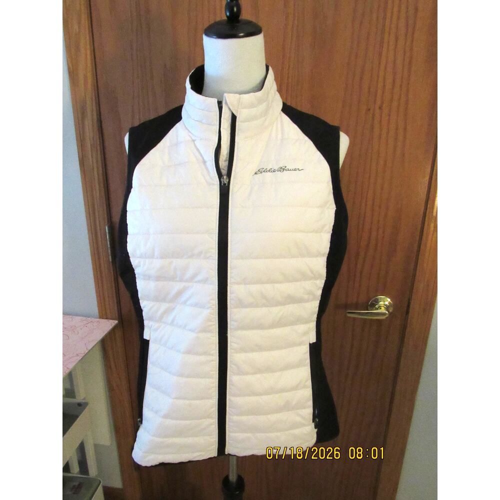 Eddie Bauer black/white vest - large